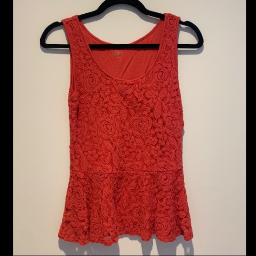 Orange Crocheted Top